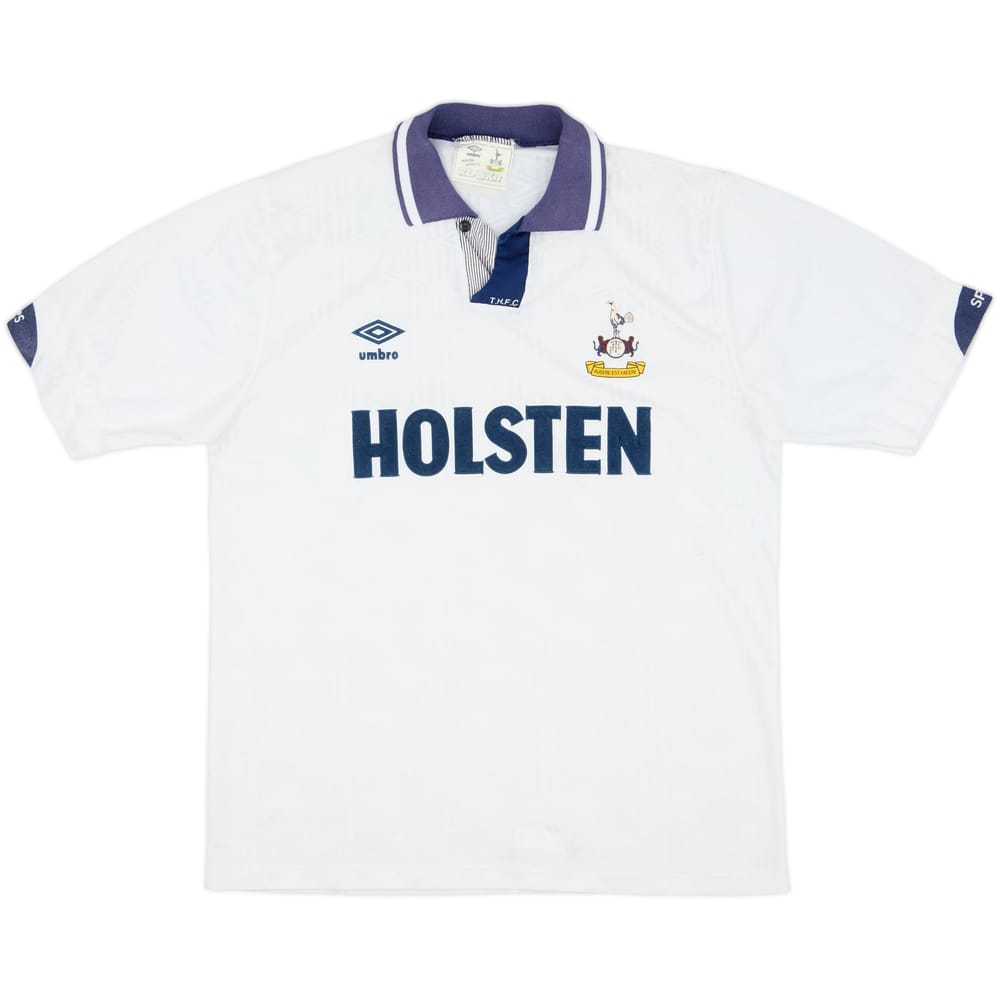 1991-93 Tottenham Home Shirt - 8/10 - (XL)