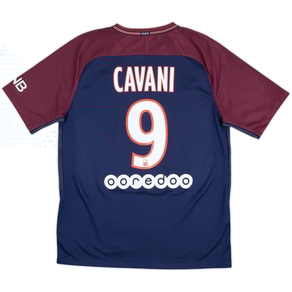 2017-18 Paris Saint-Germain Home Shirt Cavani #9 - 8/10 - (M)