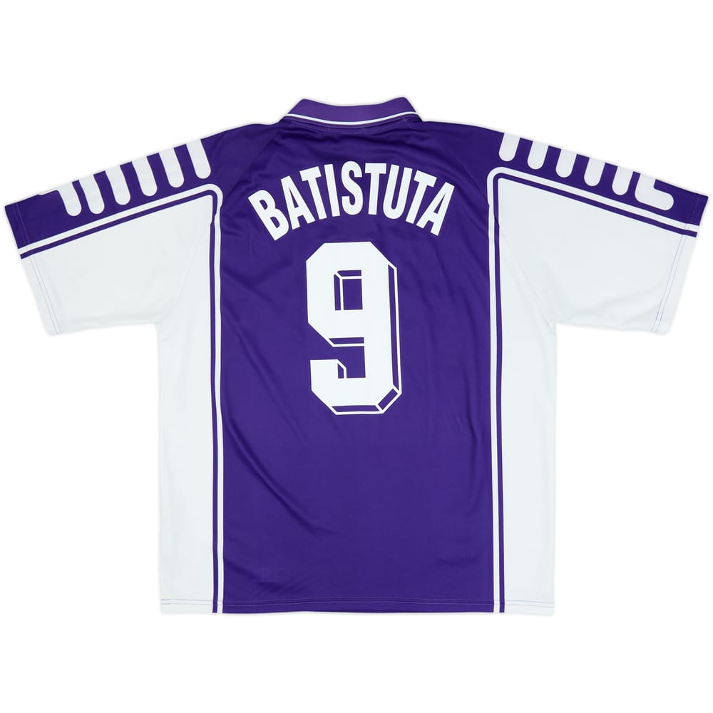 1999-00 Fiorentina Home Shirt Batistuta #9 - 8/10 - (XL)