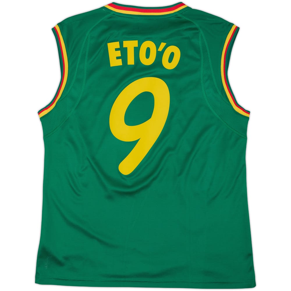 2002 Cameroon Home Vest Shirt Eto'o #9 - 8/10 - (L)