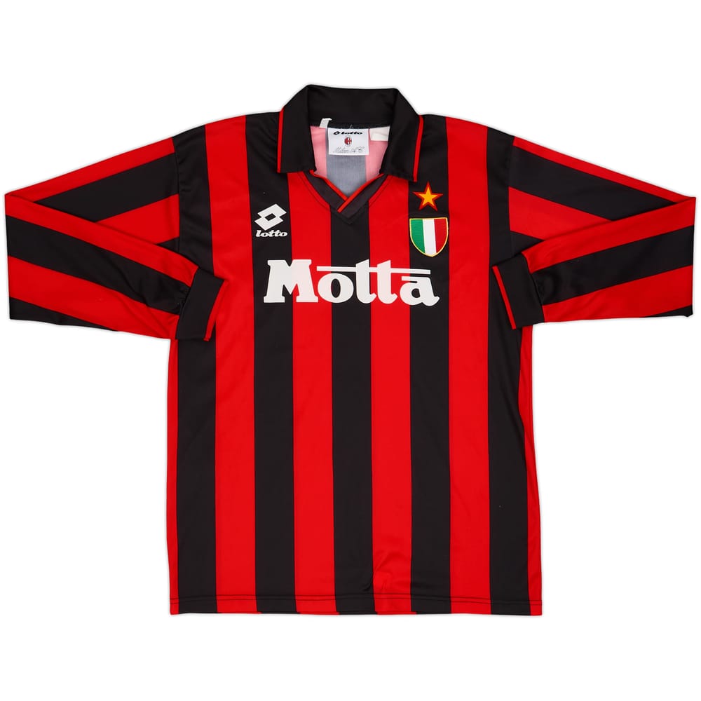 1993-94 AC Milan Home L/S Shirt - 8/10 - (XL.Boys)