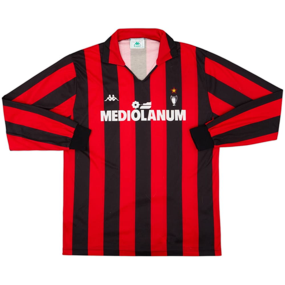 1988-89 AC Milan Home L/S Shirt - 9/10 - (XL)