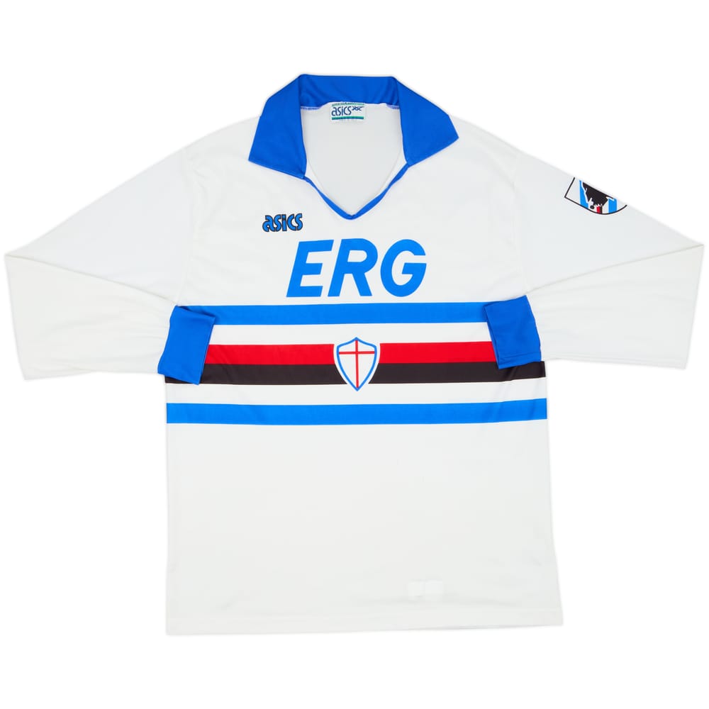 1991-92 Sampdoria Away L/S Shirt - 8/10 - (XL)