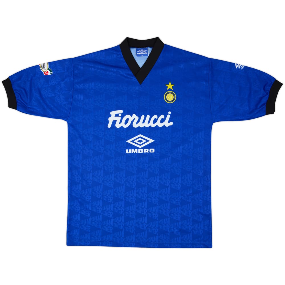 1992-93 Inter Milan Umbro Training Shirt - 9/10 - (XL)