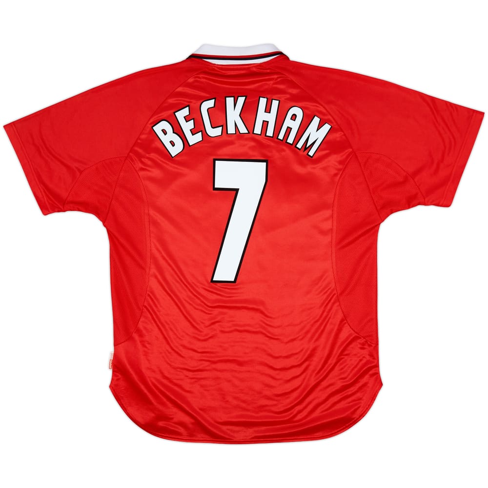 1997-00 Manchester United CL Shirt Beckham #7 - 9/10 - (L)