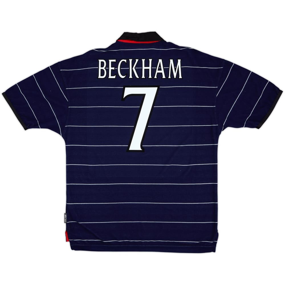 1999-00 Manchester United Away Shirt Beckham #7 - 9/10 - (L)