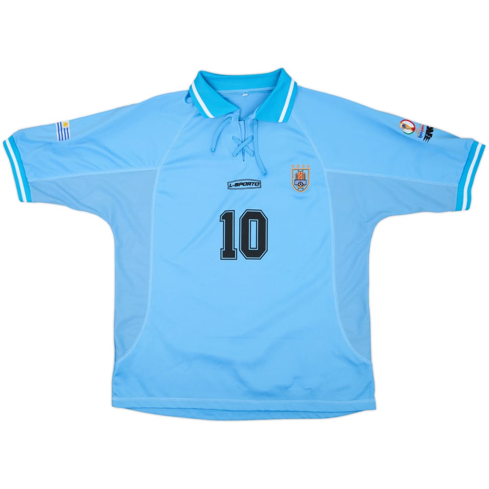 2002 Uruguay Home Shirt #10 - 9/10 - (L)