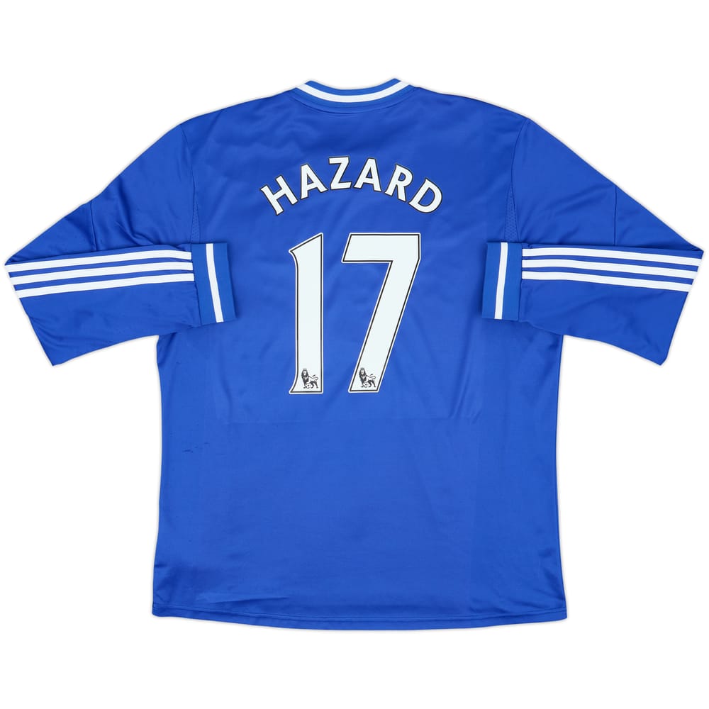 Camiseta de local del Chelsea 2013-14 de manga larga Hazard #17 - 7/10 - (L)