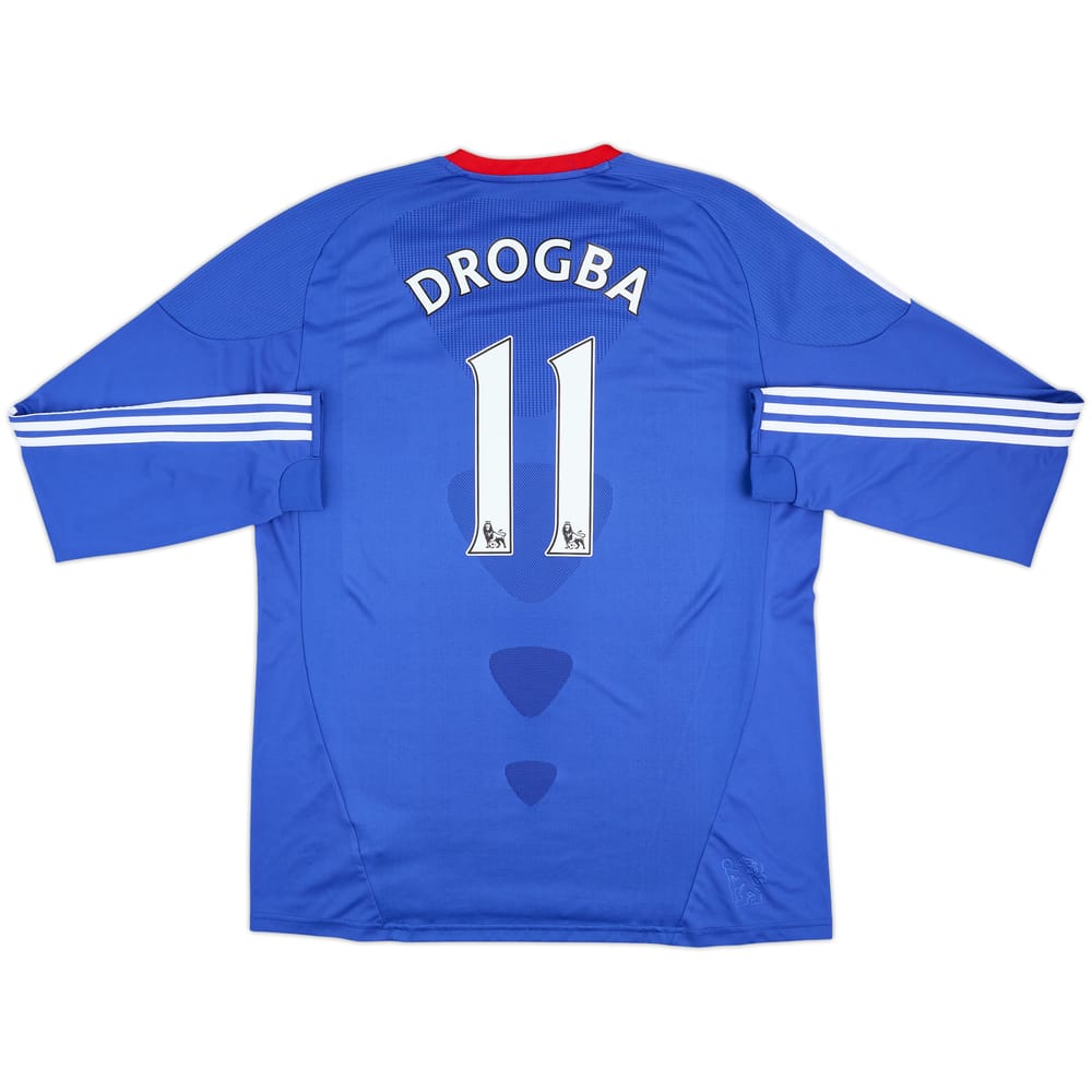2010-11 Chelsea Home L/S Shirt Drogba #11 - 10/10 - (XL)