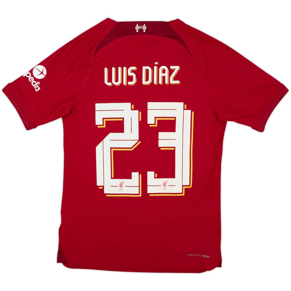 2022-23 Liverpool Authentic Home Shirt Luis Diaz #23 - 5/10 - (S)