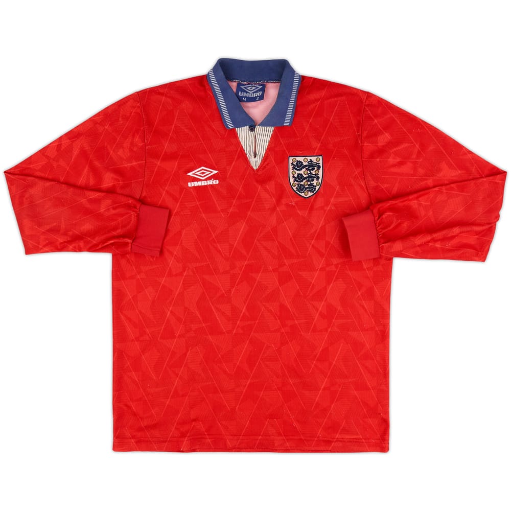 1990-93 England Away L/S Shirt #5 - 7/10 - (M)