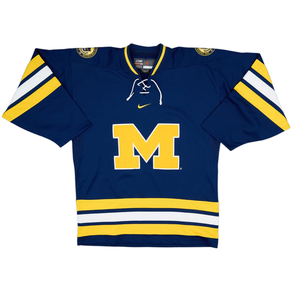 2004-06 Michigan Wolverines Hockey Nike Bauer Home Jersey - 9/10 - (S)