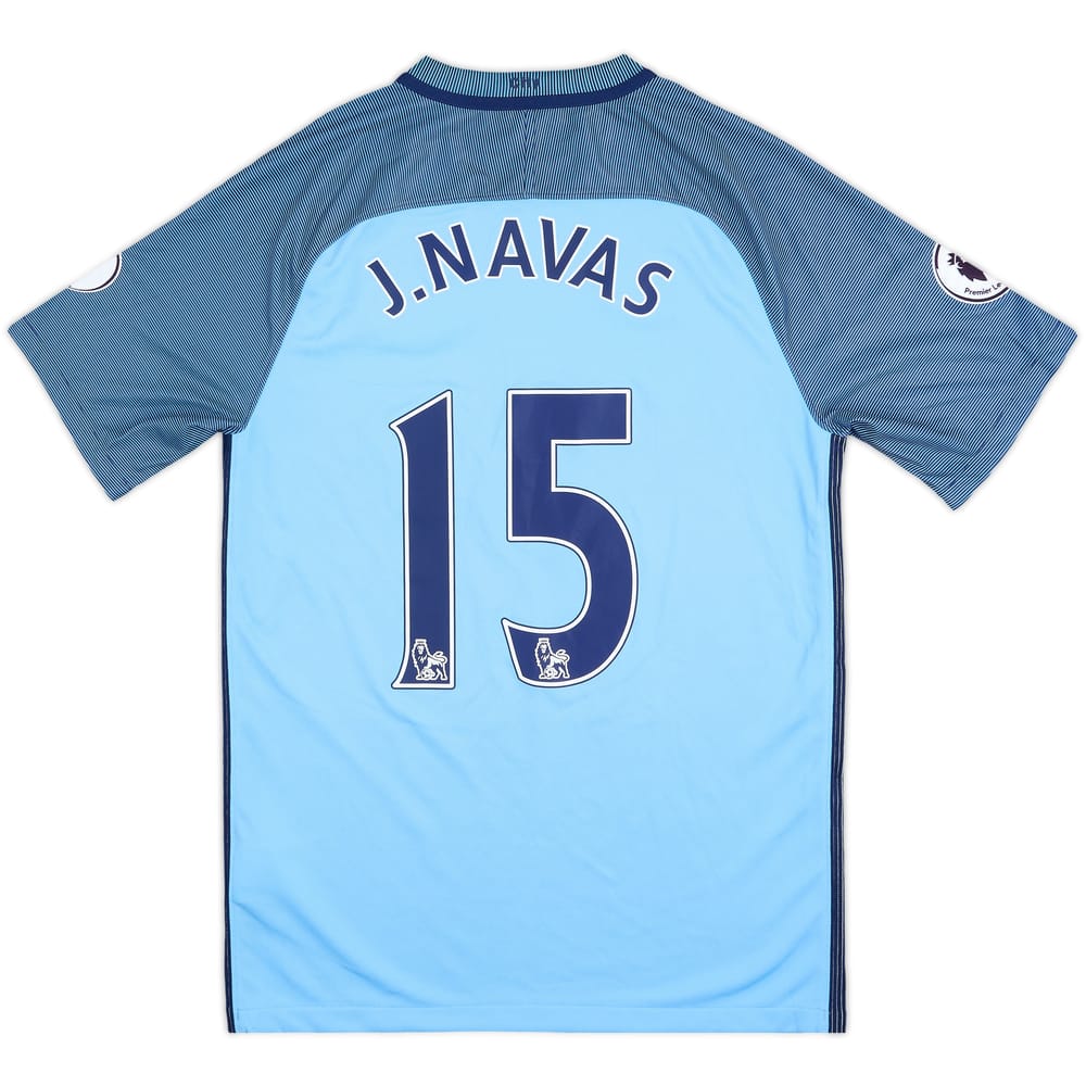 2016-17 Manchester City Home Shirt J.Navas #15 - 5/10 - (S)