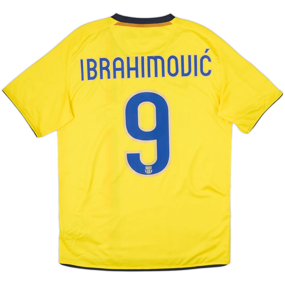 2008-10 Barcelona Away Shirt Ibrahimovic #9 - 7/10 - (S)