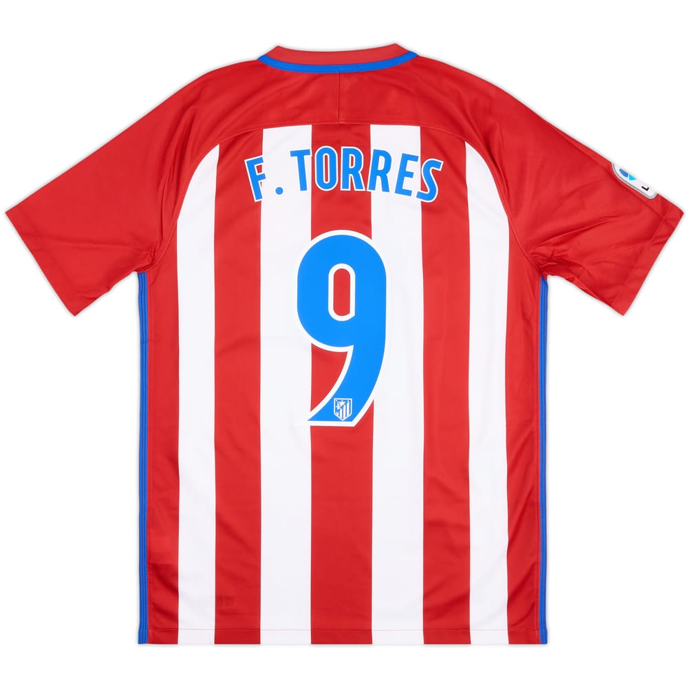 2016-17 Atletico Madrid Home Shirt Torres #9 - 6/10 - (M)