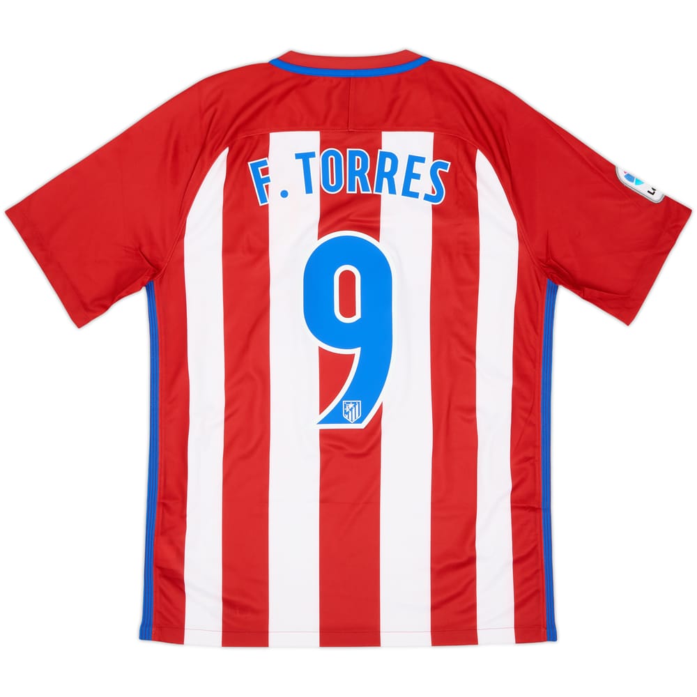 2016-17 Atletico Madrid Home Shirt Torres #9 - 6/10 - (M)
