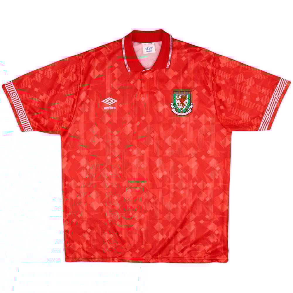 1990-92 Wales Home Shirt - 8/10 - (L)