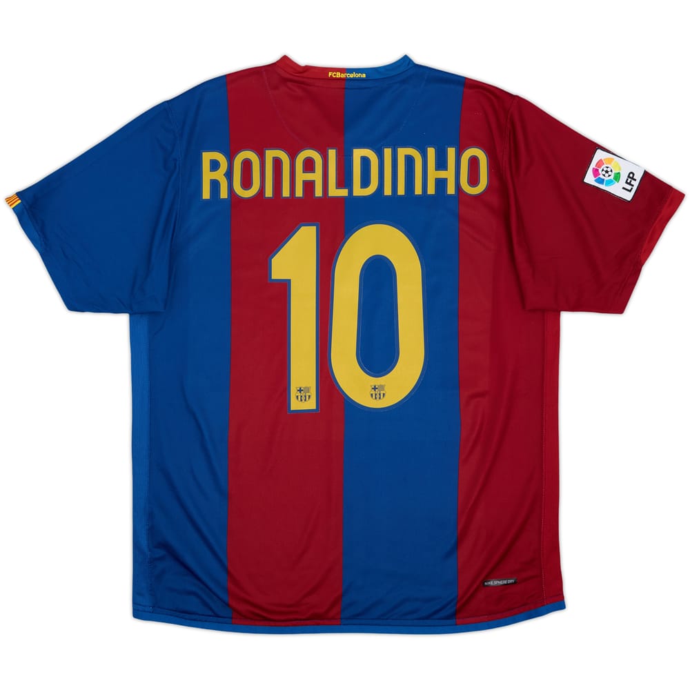 2006-07 Barcelona Home Shirt Ronaldinho #10 - 9/10 - (L)