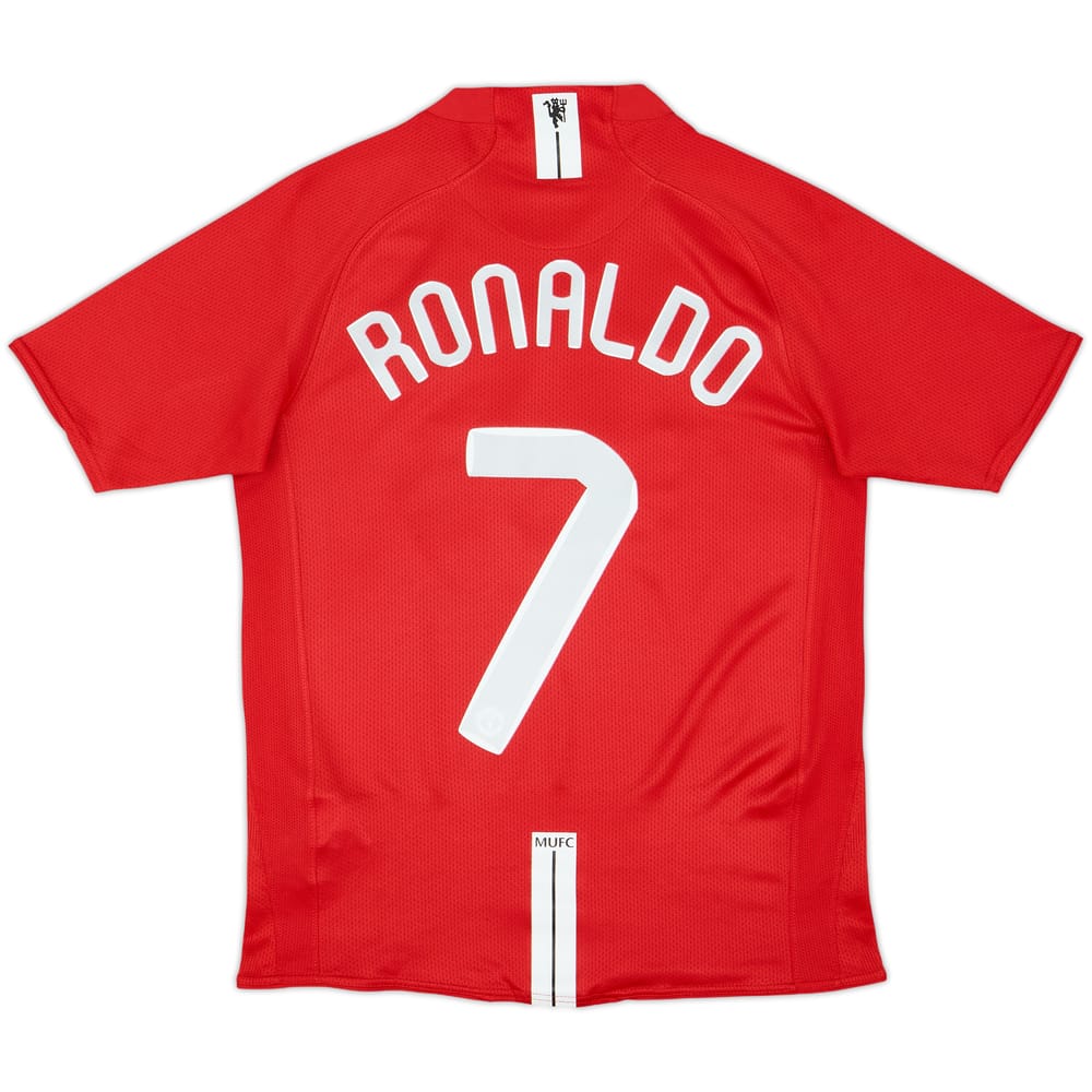 2007-09 Manchester United Home Shirt Ronaldo #7 - 8/10 - (XL.Boys)