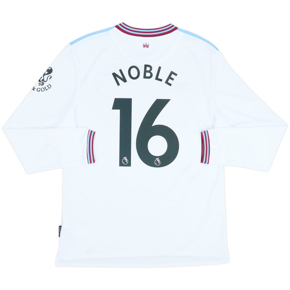 2019-20 West Ham Away L/S Shirt Noble #16 - 9/10 - (XL)