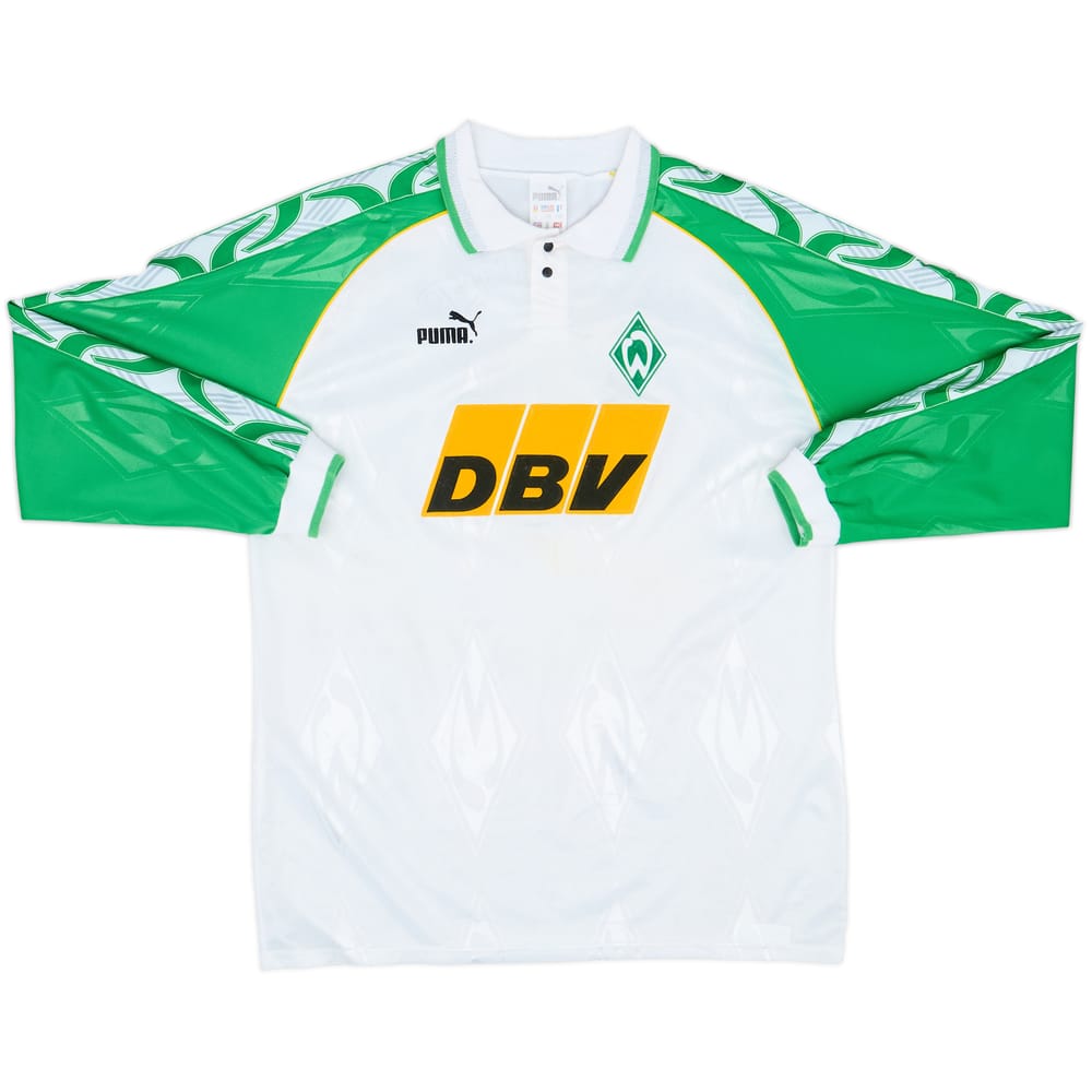 1995-96 Werder Bremen Home L/S Shirt - 6/10 - (L)