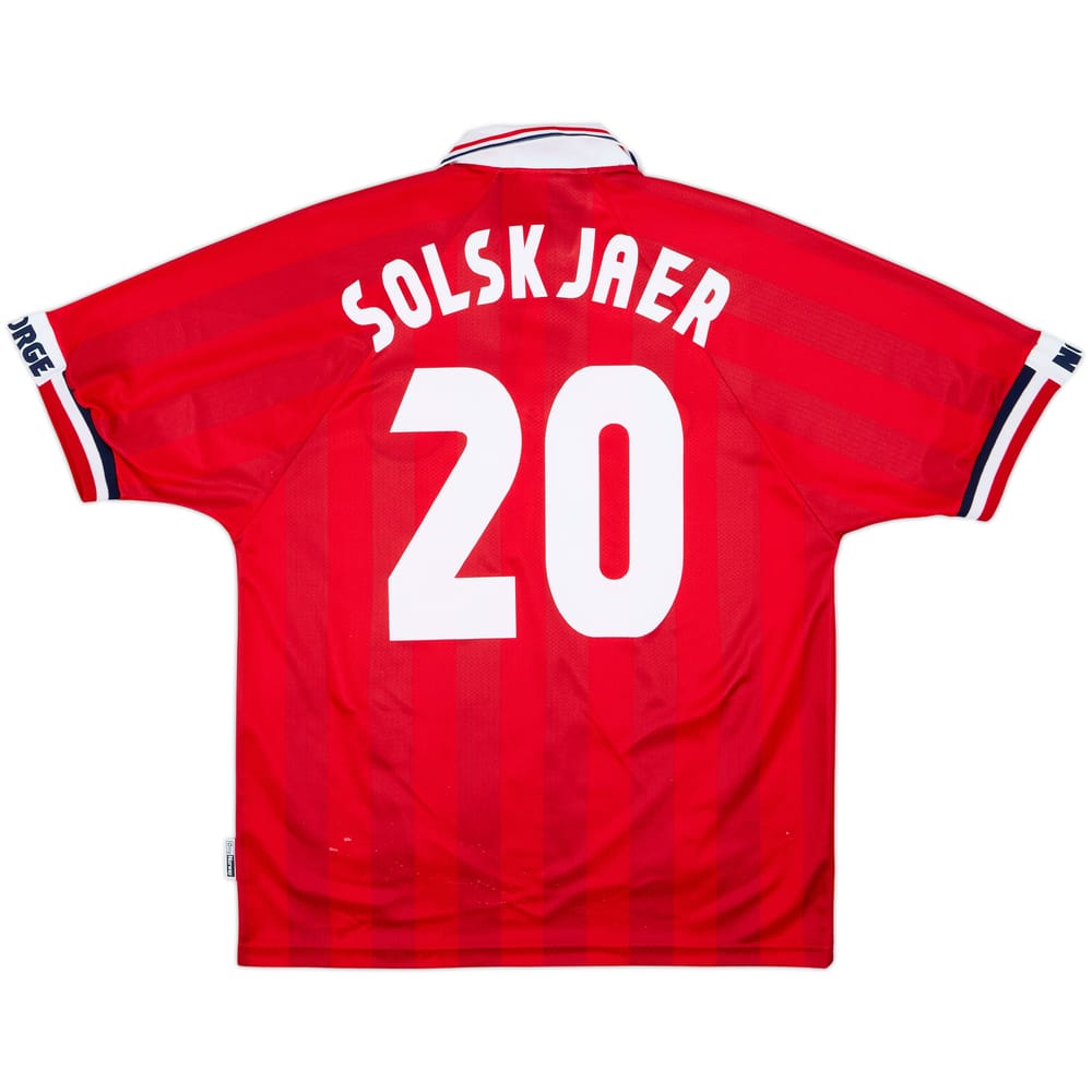 1998-00 Norway Home Shirt Solskjaer #20 - 8/10 - (L)