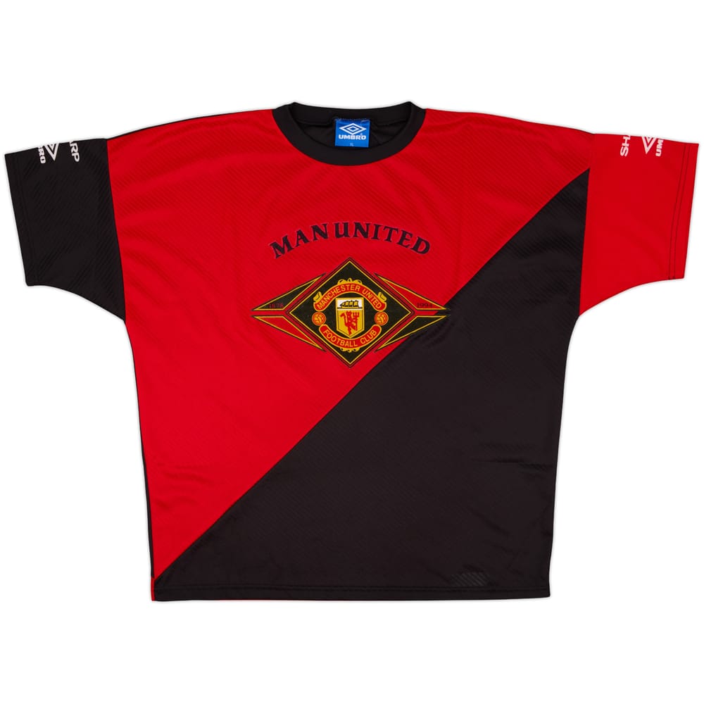 1994-96 Manchester United Umbro Training Shirt - 8/10 - (XL)