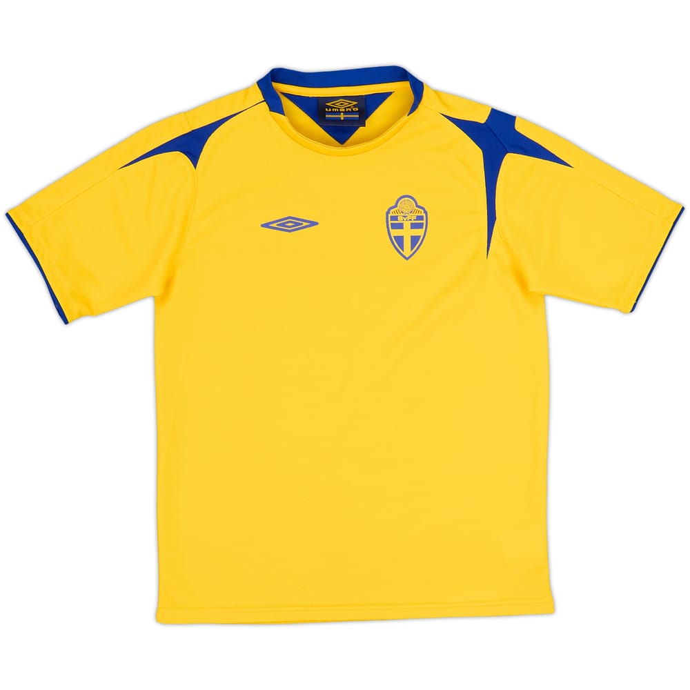 Camiseta de local de Suecia 2005-06 - 9/10 - (Niños M)