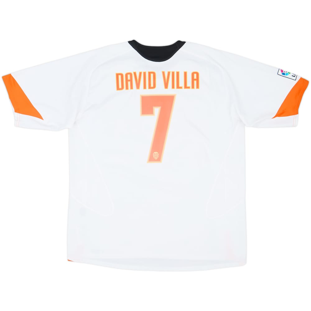 2005-06 Valencia Home Shirt David Villa #7 - 8/10 - (XXL)