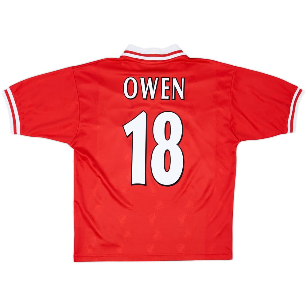 1996-98 Liverpool Home Shirt Owen #18 - 8/10 - (M)