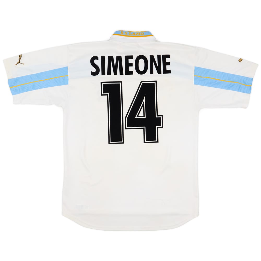 1999-00 Lazio Centenary Home Shirt Simeone #14 - 6/10 - (M)