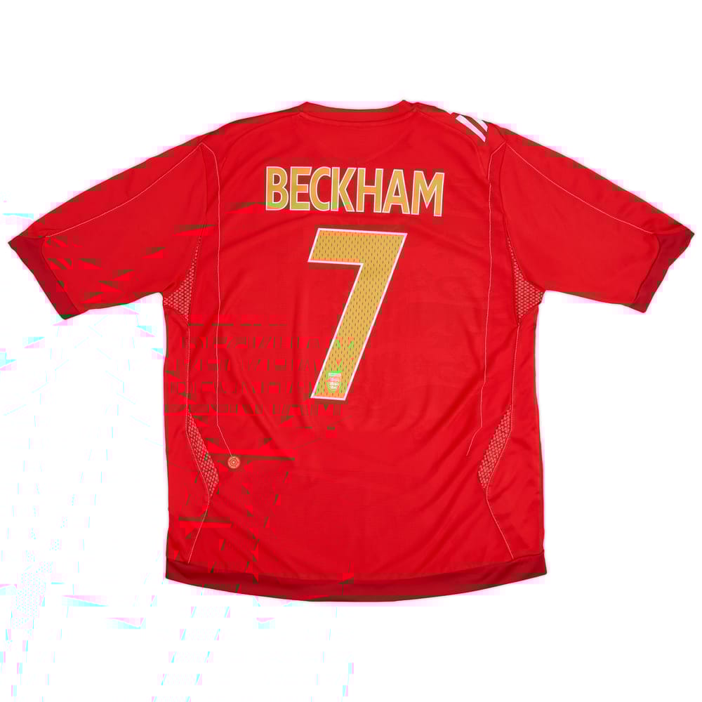 2006-08 England Away Shirt Beckham #7 - 7/10 - (XL)