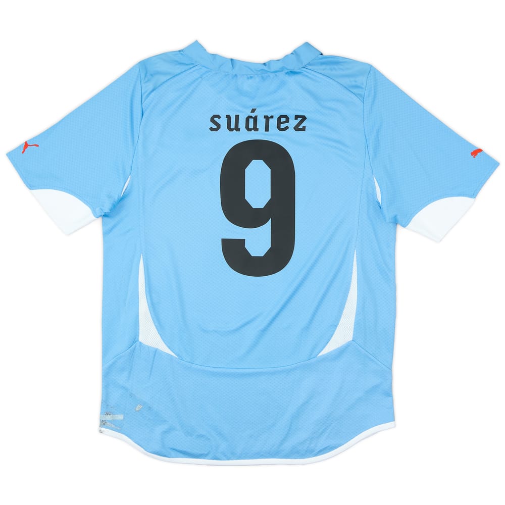 2010-11 Uruguay Home Shirt Suarez #9 - 9/10 - (L)