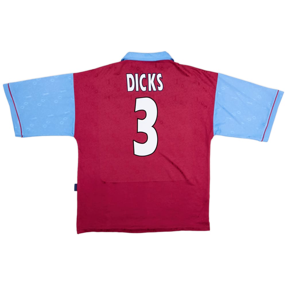 1995-97 West Ham Centenary Home Shirt Dicks #3 - 9/10 - (L)