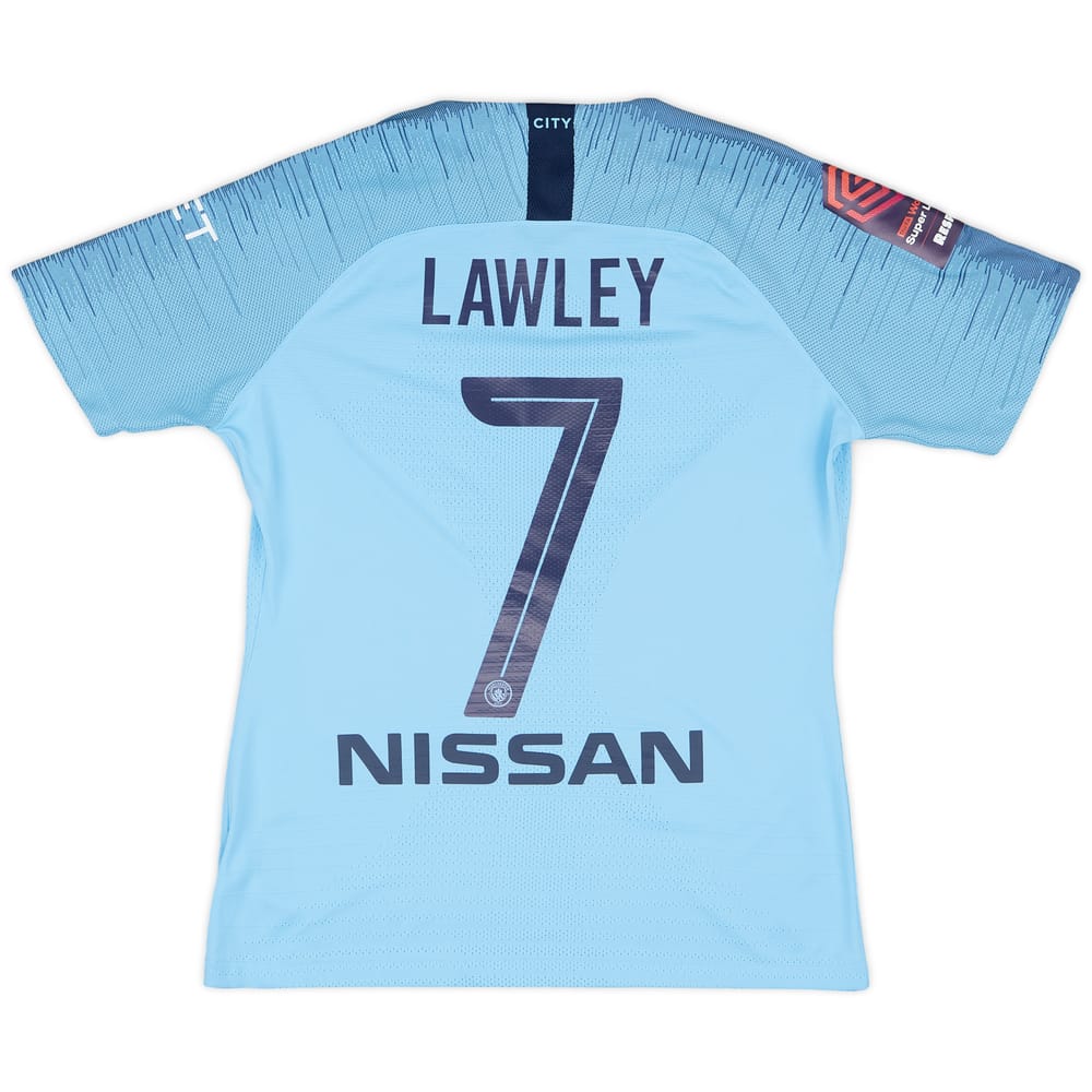2018-19 Manchester City Women's Match Issue Home Shirt Lawley #7 (M)