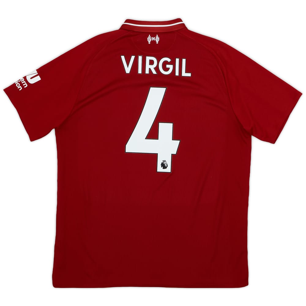 2018-19 Liverpool Home Shirt Virgil #4 - 5/10 - (M)
