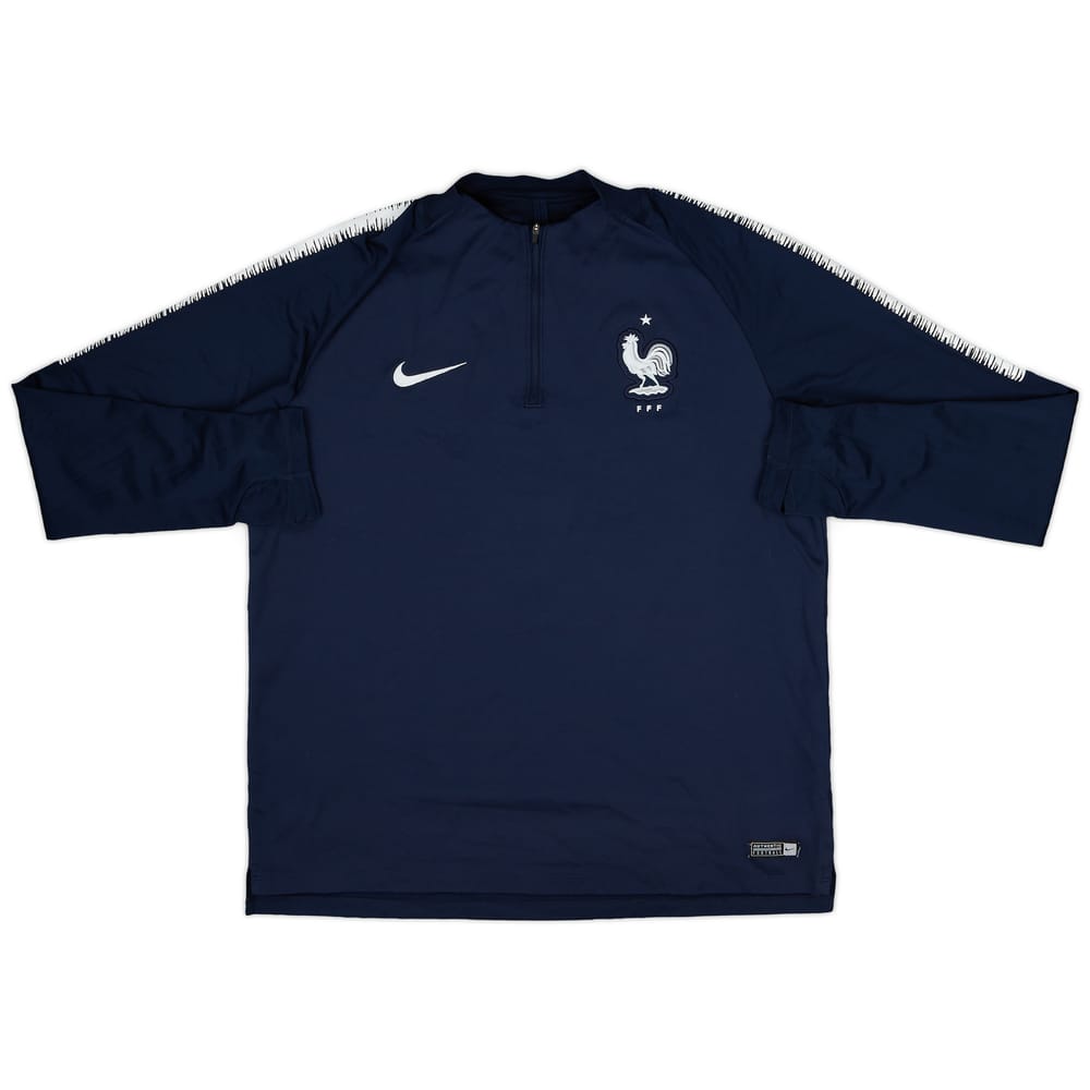2018-19 France Nike 1/4 Zip Training Top - 8/10 - (XL)