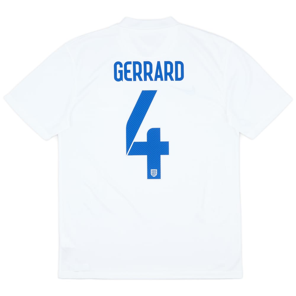 2014-15 England 'Brazil' Home Shirt Gerrard #4 - 7/10 - (M)