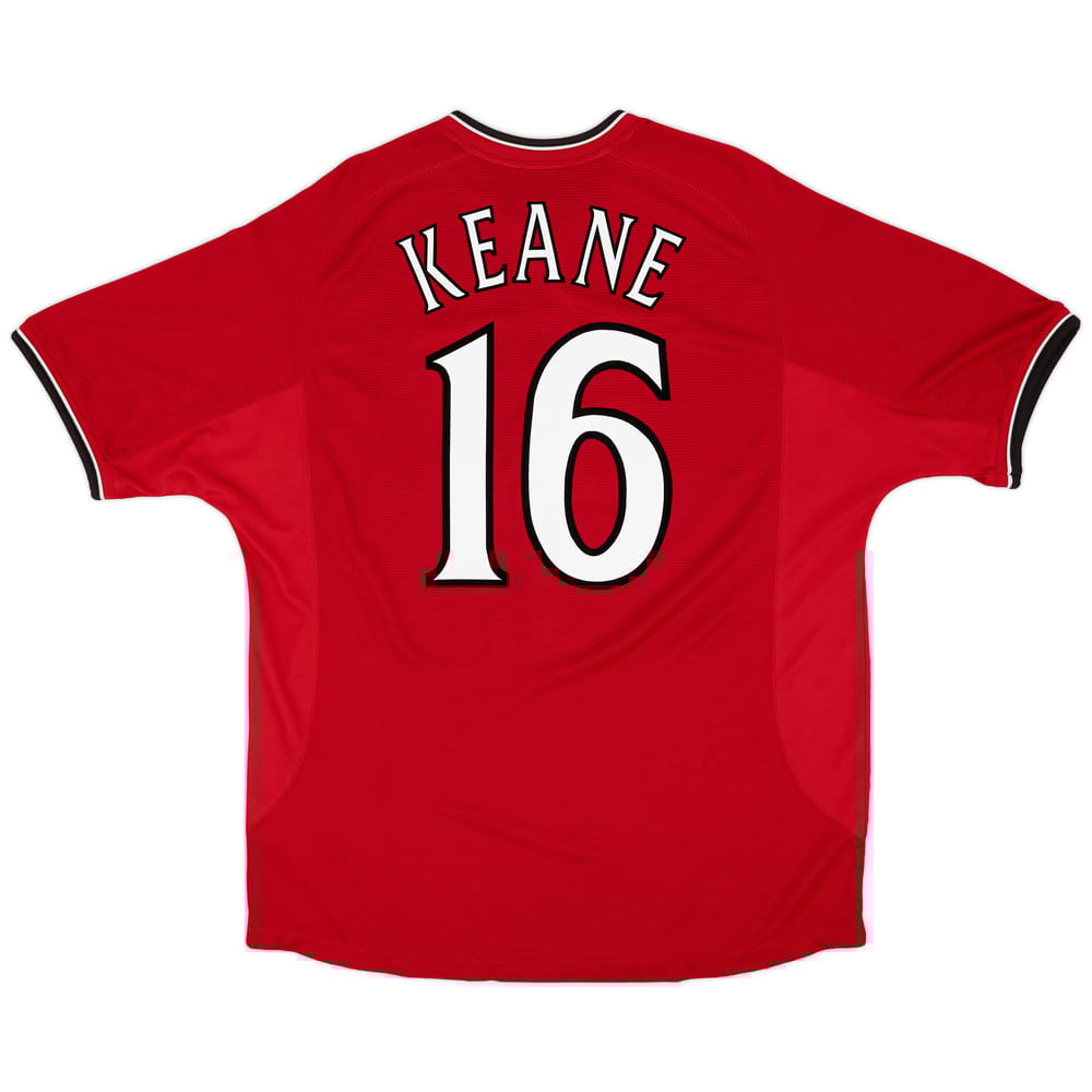 2000-02 Manchester United Home Shirt Keane #16 - 7/10 - (XL)