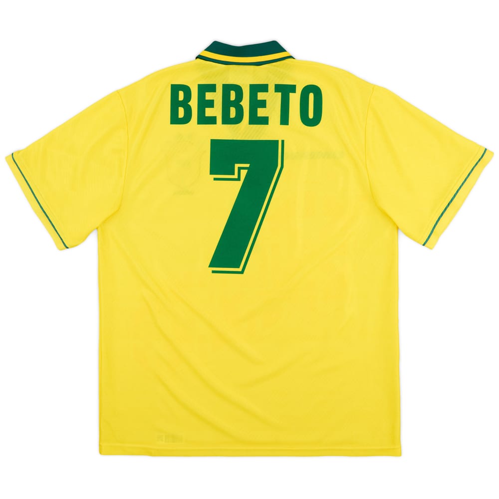 1994 Brazil Home Shirt Bebeto #7 - 6/10 - (L)