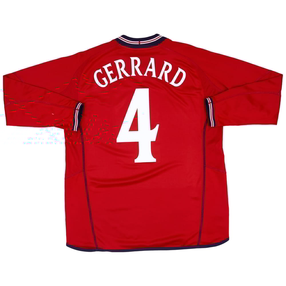 2002-04 England Away L/S Shirt Gerrard #4 - 9/10 - (L)