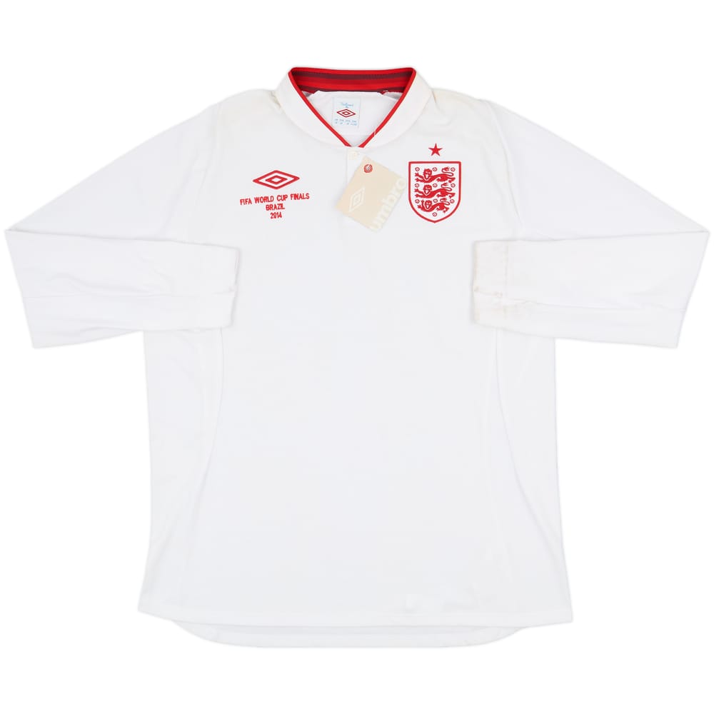 2012-13 England 'World Cup Finals 2014' Home L/S Shirt (XXL)