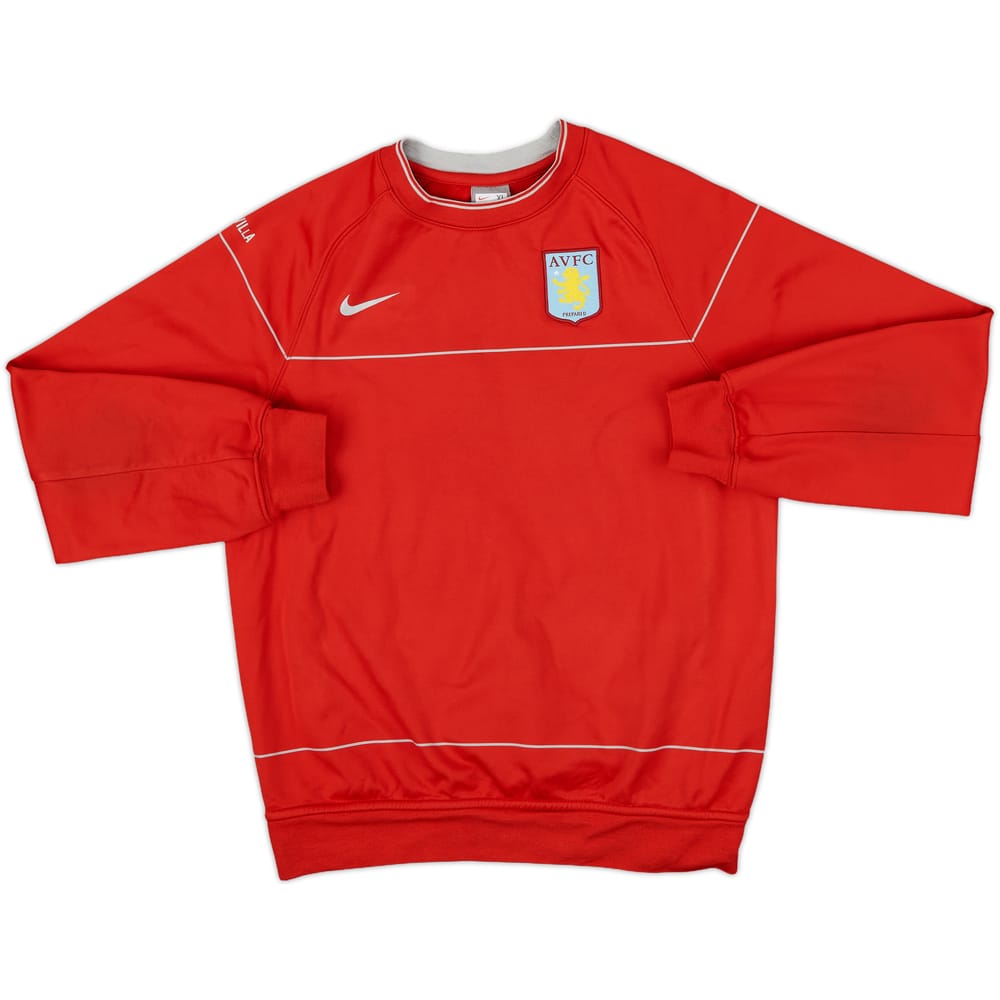 2008-09 Aston Villa Nike Sweat Top - 8/10 - (XL.Boys)