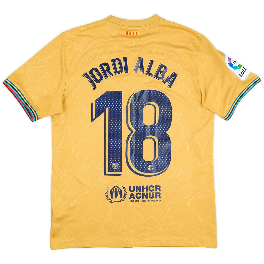 2022-23 Barcelona Away Shirt Jordi Alba #18 - 9/10 - (M)