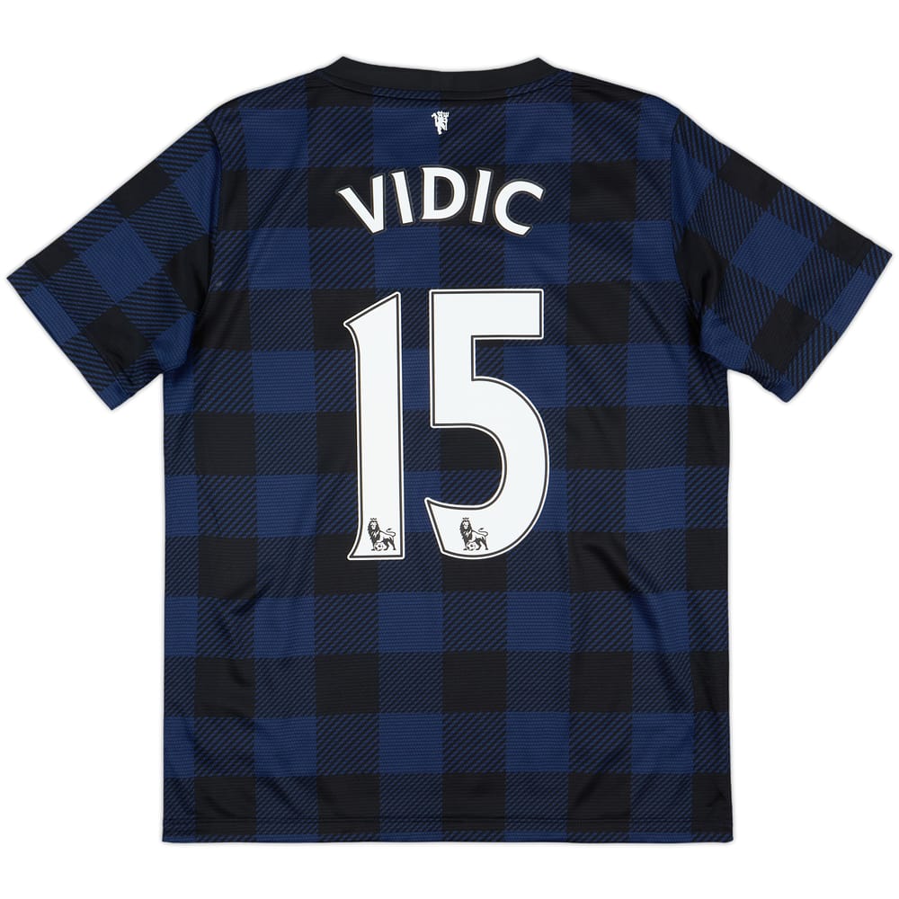 2013-14 Manchester United Away Shirt Vidic #15 - 9/10 - (XL.Boys)