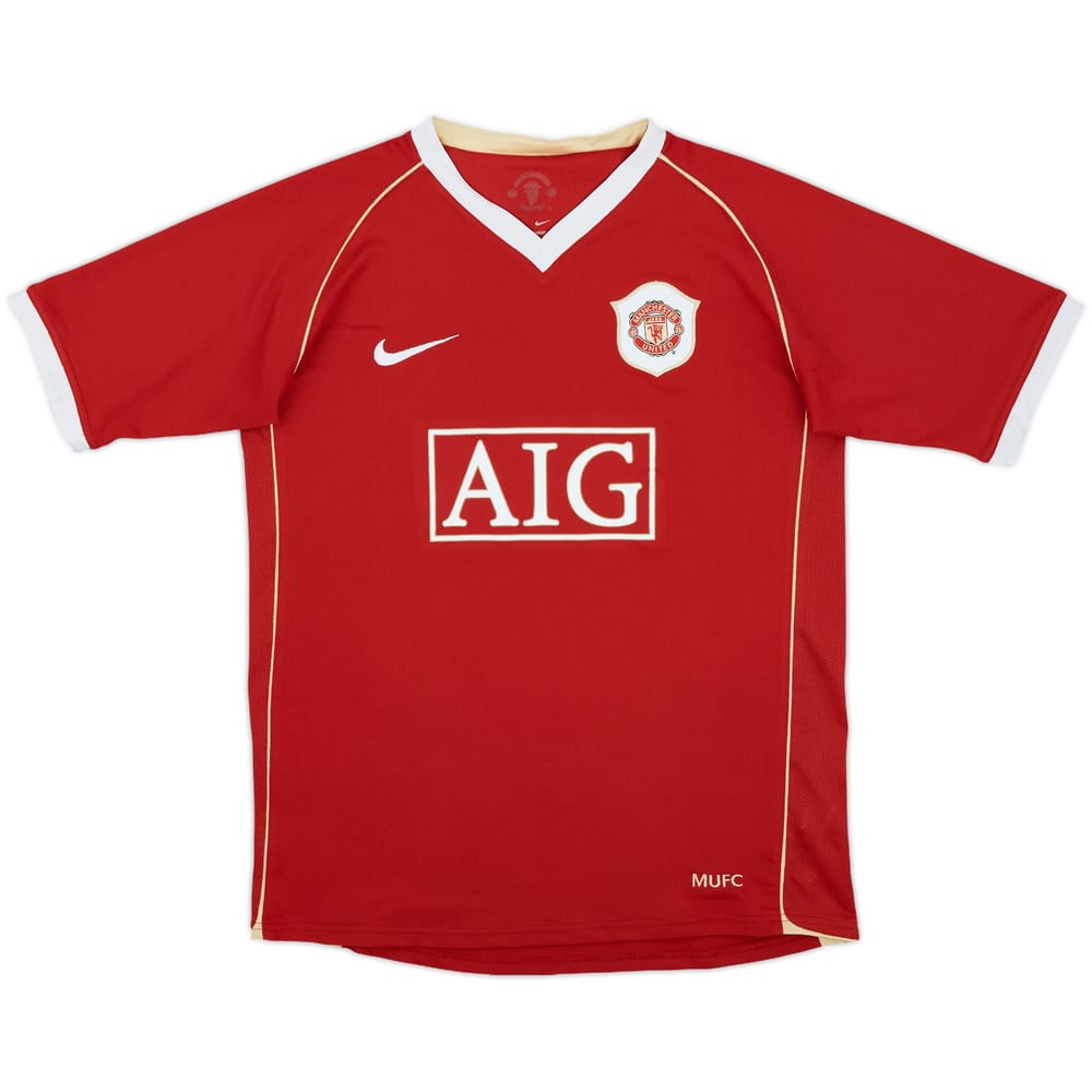 2006-07 Manchester United Home Shirt - 7/10 - (XL.Boys)