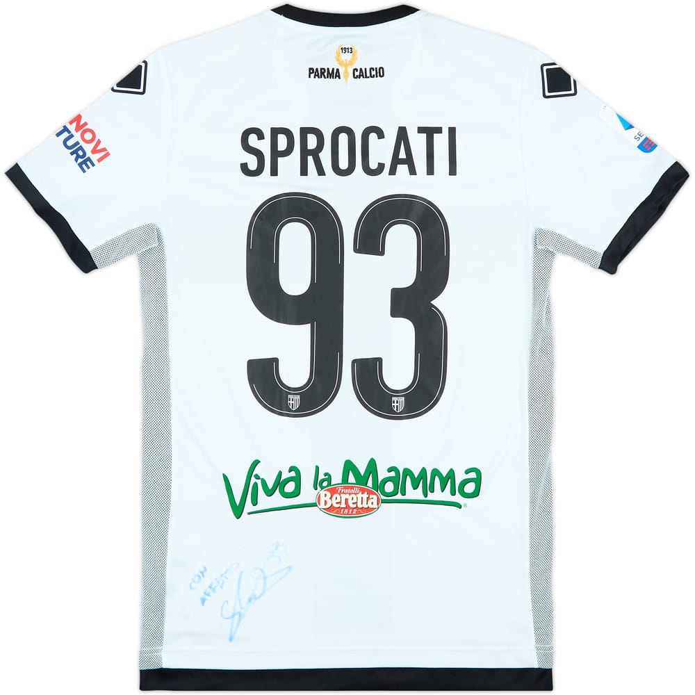 2019-20 Parma Match Issue Signed Home Shirt Sprocati #93