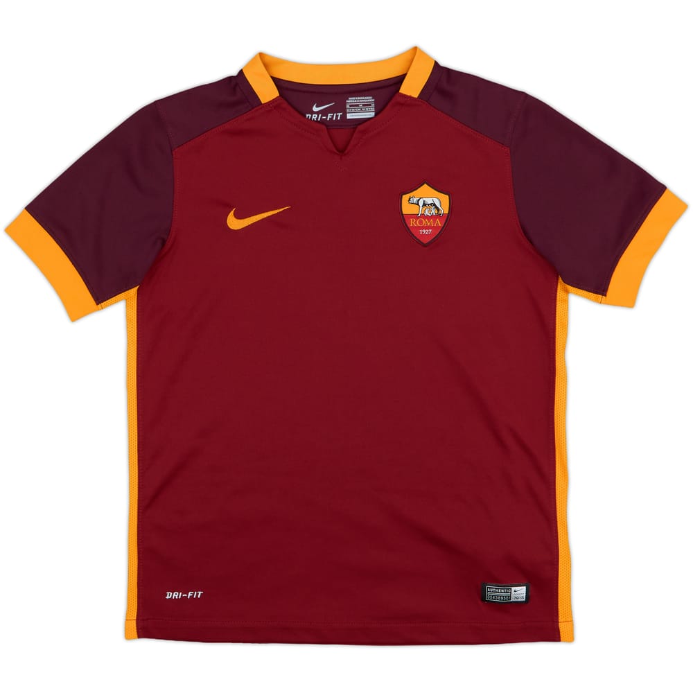 2015-16 Roma Home Shirt - 8/10 - (M.Boys)