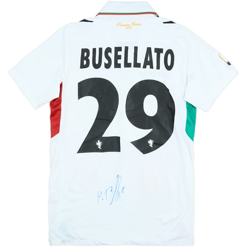 2015-16 Ternana Match Issue Coppa Italia Signed Away Shirt Busellato #29