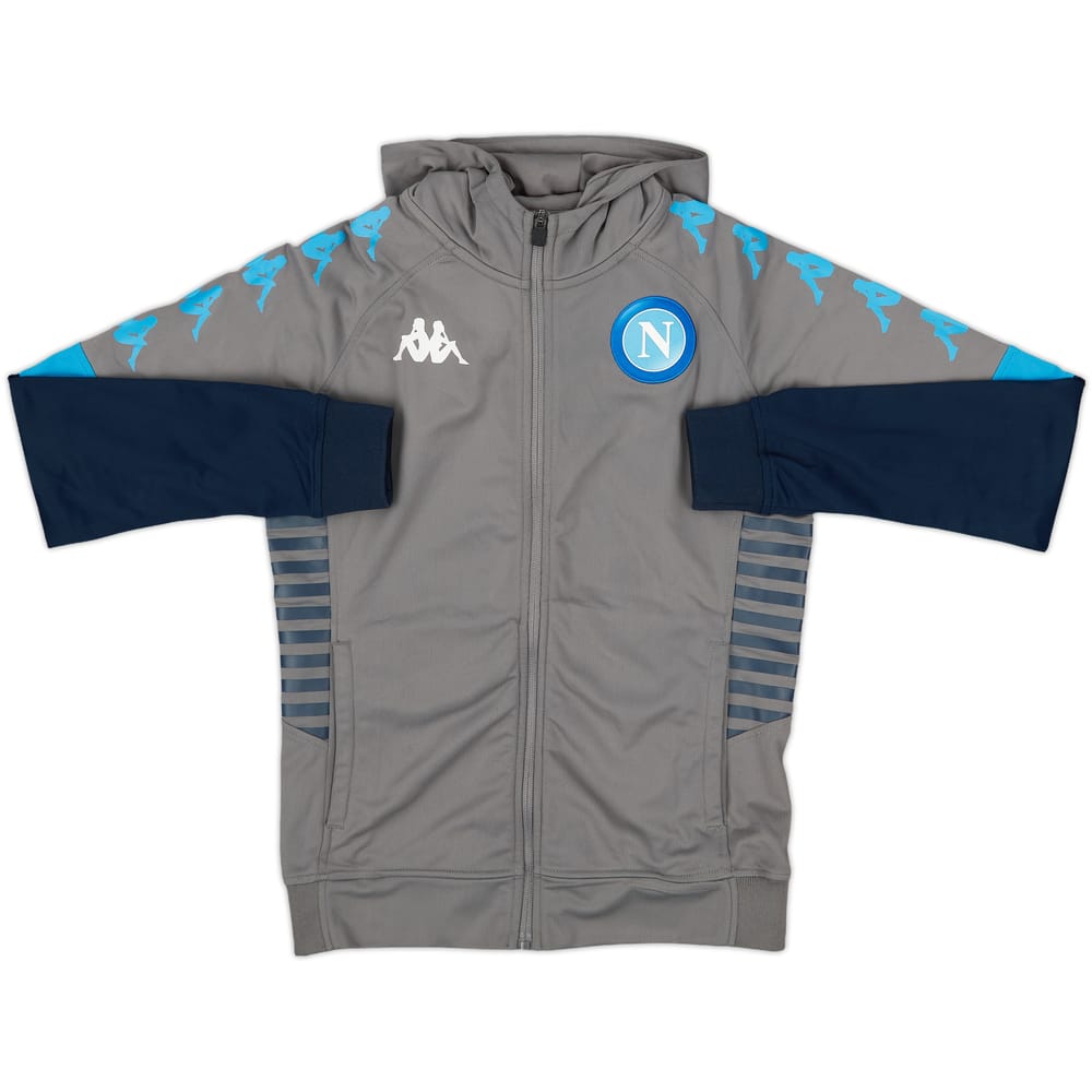 2019-20 Napoli Kappa Hooded Track Jacket - 8/10 - (L.Boys)